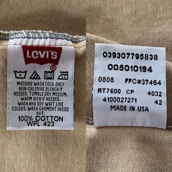 Levis 501 Vintage Straight Leg Button Fly Men's Jeans Made In USA  -  Size: 36 - Picture 13 of 15